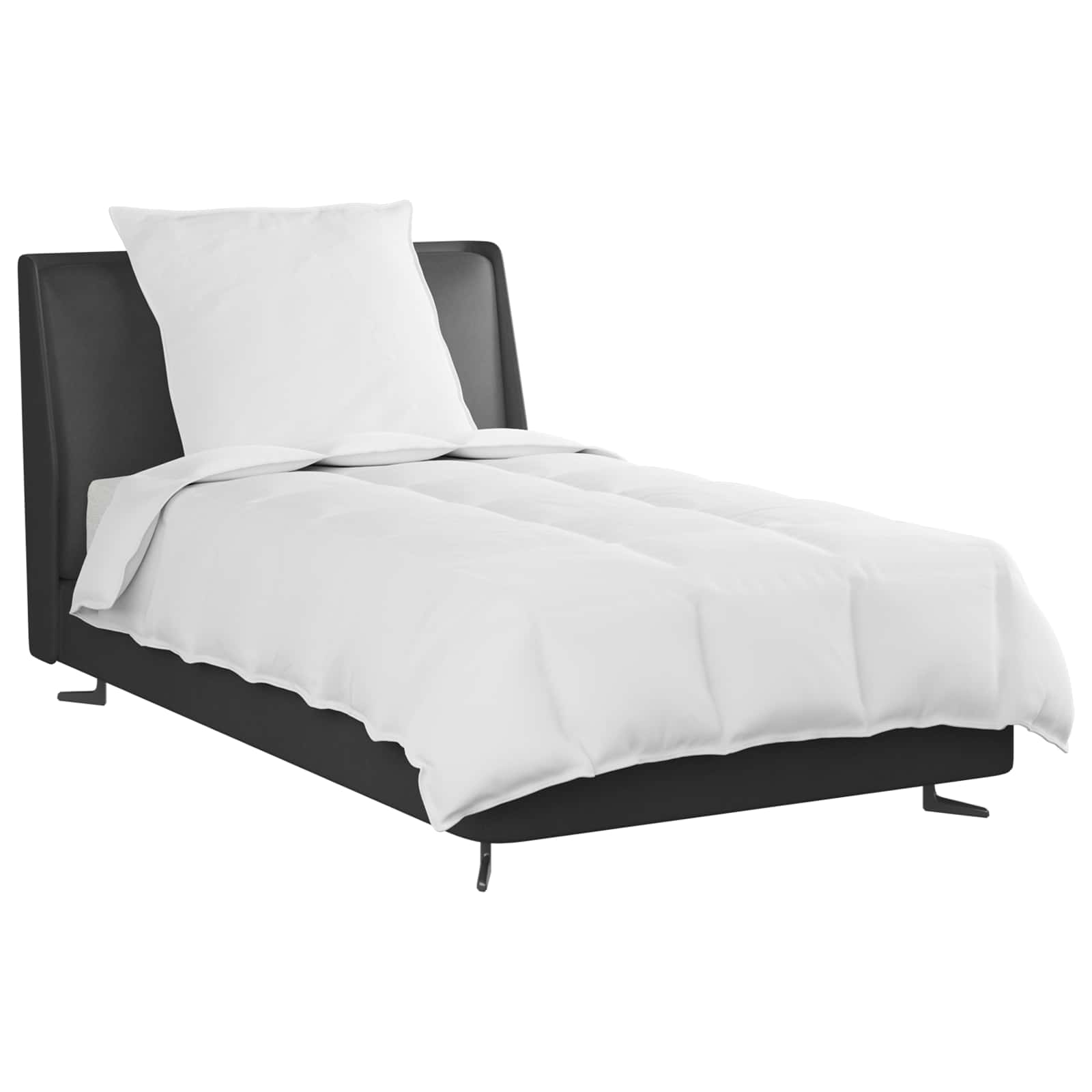 VidaXL couette 2 en 1 avec oreiller 2 pièces plumes blanches