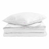 VidaXL couette 2 en 1 avec oreiller 2 pièces plumes blanches