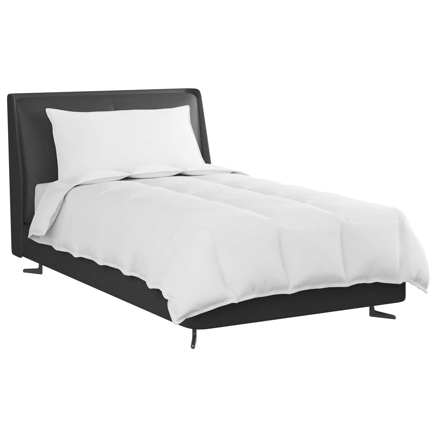 VidaXL couette 2 en 1 avec oreiller 2 pièces plumes blanches
