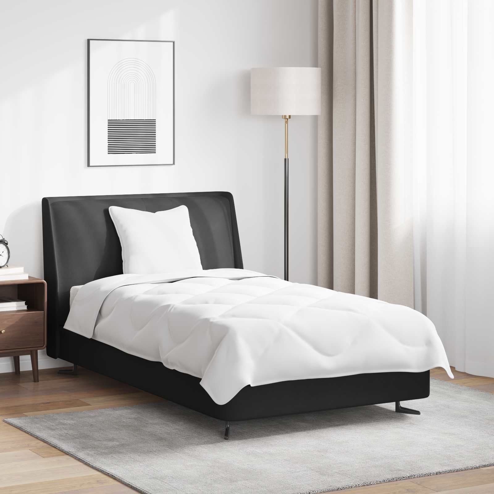 Vidaxl couette d'été avec oreiller 2 pcs microfibre blanche
