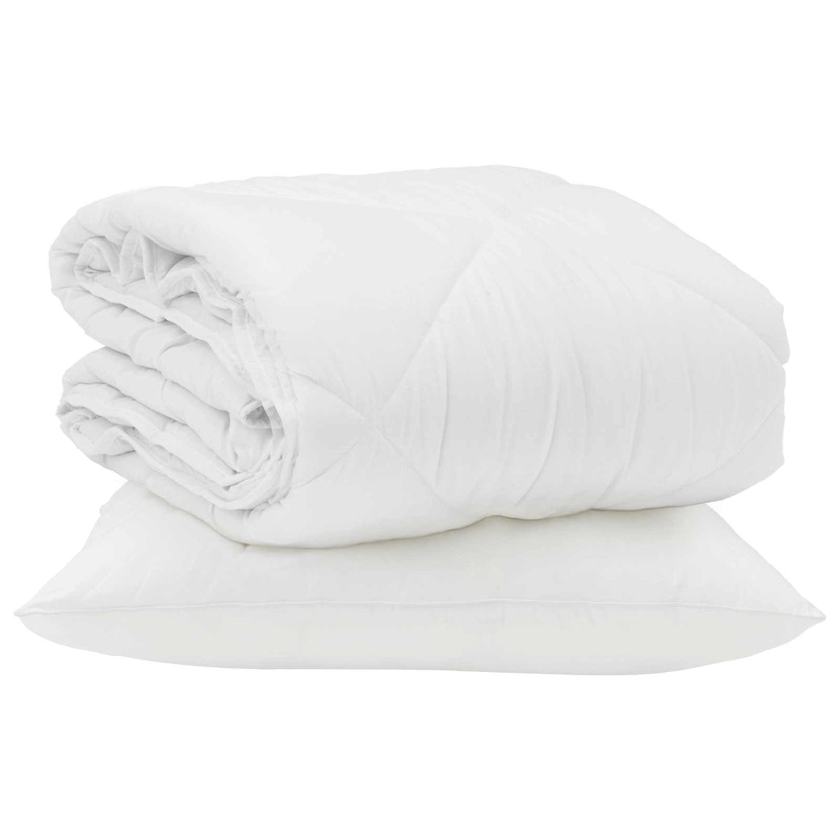 Vidaxl couette d'été avec oreiller 2 pcs microfibre blanche