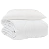 Vidaxl couette d'été avec oreiller 2 pcs microfibre blanche