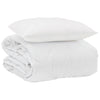 Vidaxl couette d'été avec oreiller 2 pcs microfibre blanche