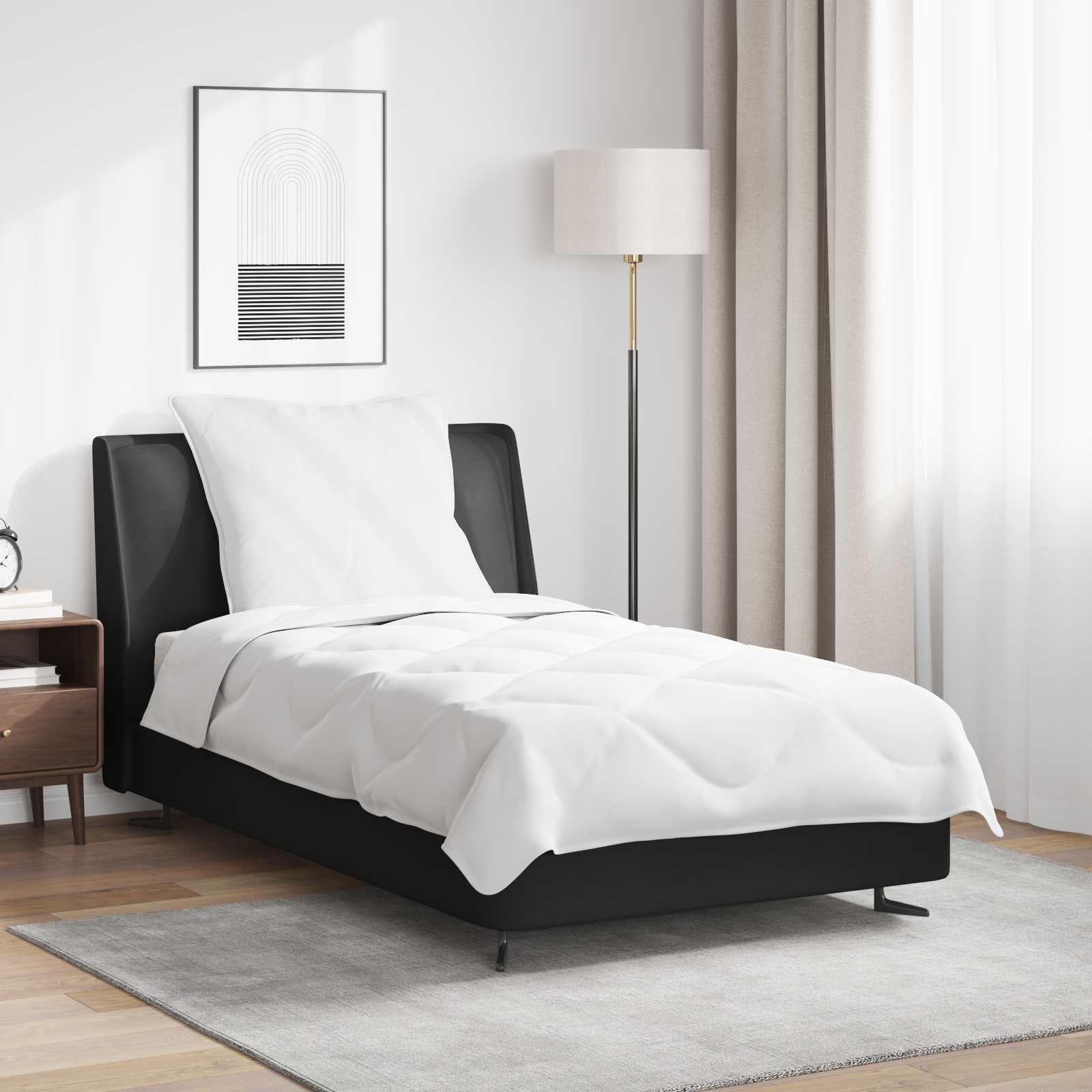 Vidaxl couette d'été avec oreiller 2 pcs microfibre blanche