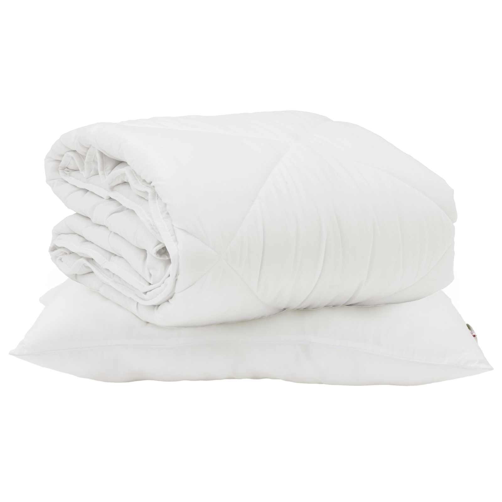 Vidaxl couette d'été avec oreiller 2 pcs microfibre blanche