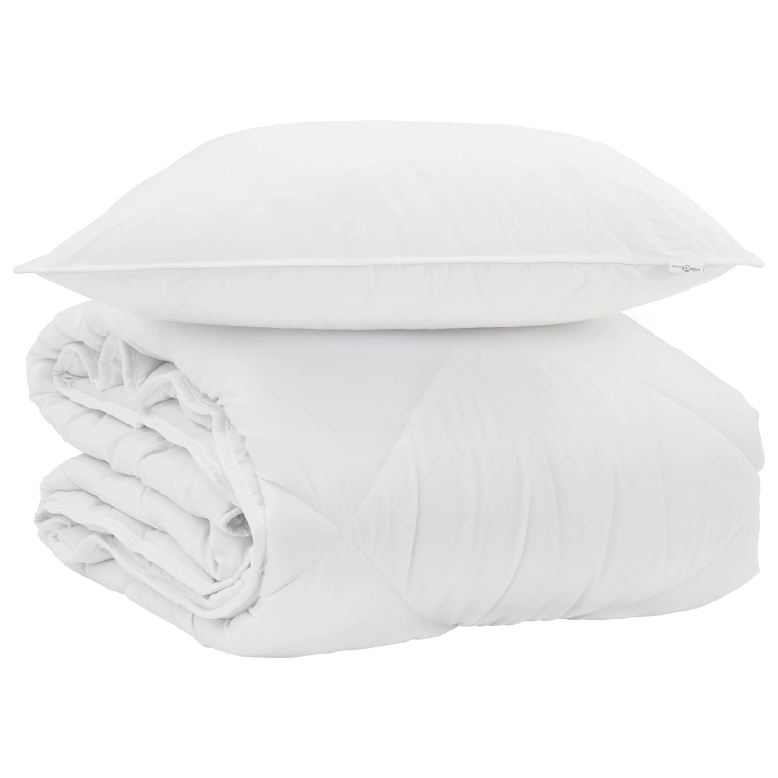 Vidaxl couette d'été avec oreiller 2 pcs microfibre blanche