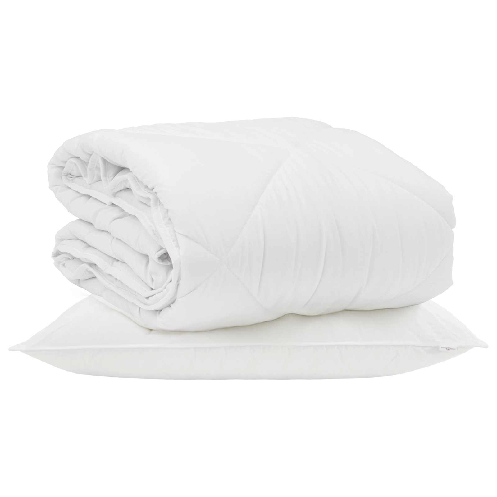 Vidaxl couette d'été avec oreiller 2 pcs microfibre blanche