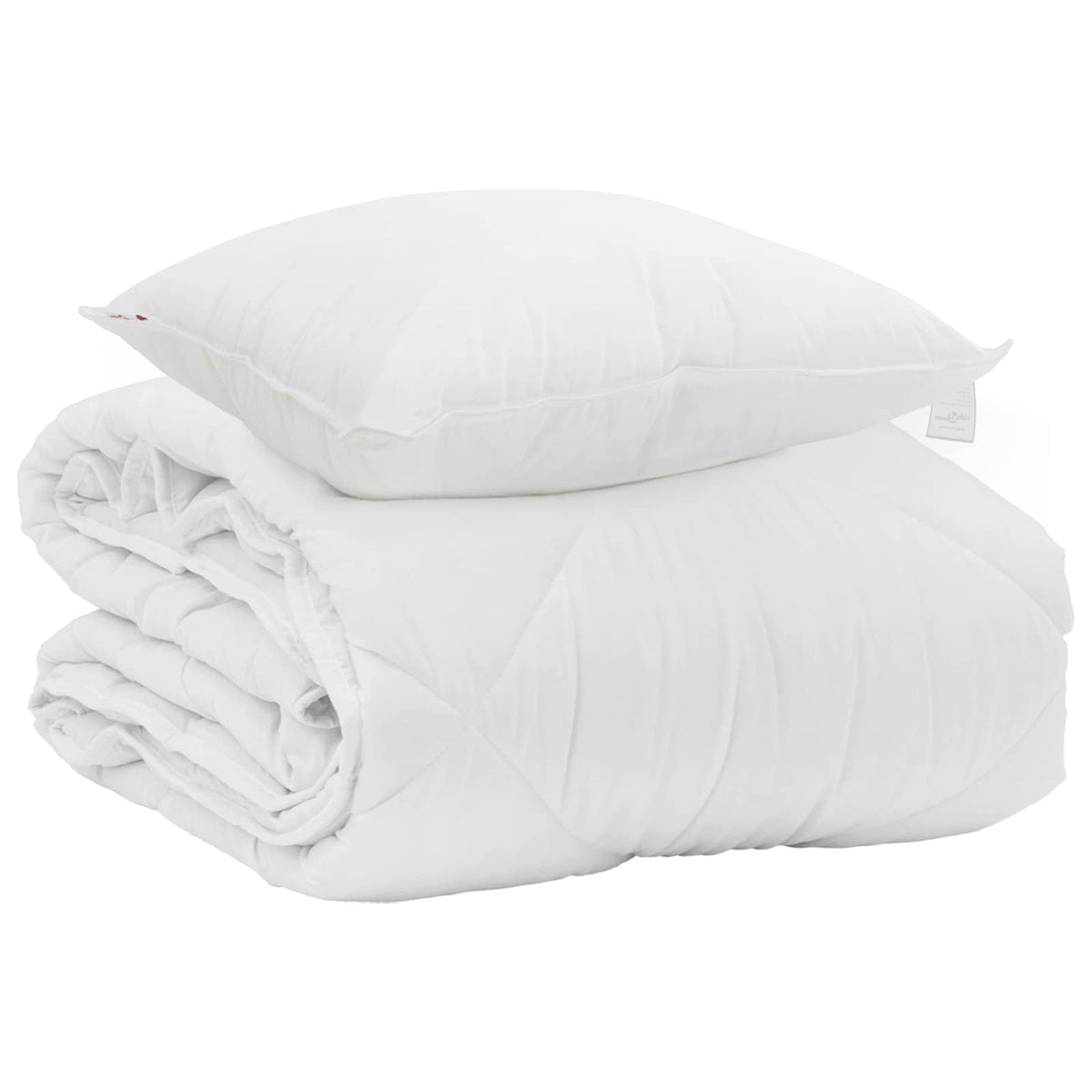 Vidaxl couette d'été avec oreiller 2 pcs microfibre blanche