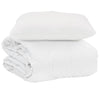 Vidaxl couette d'été avec oreiller 2 pcs microfibre blanche
