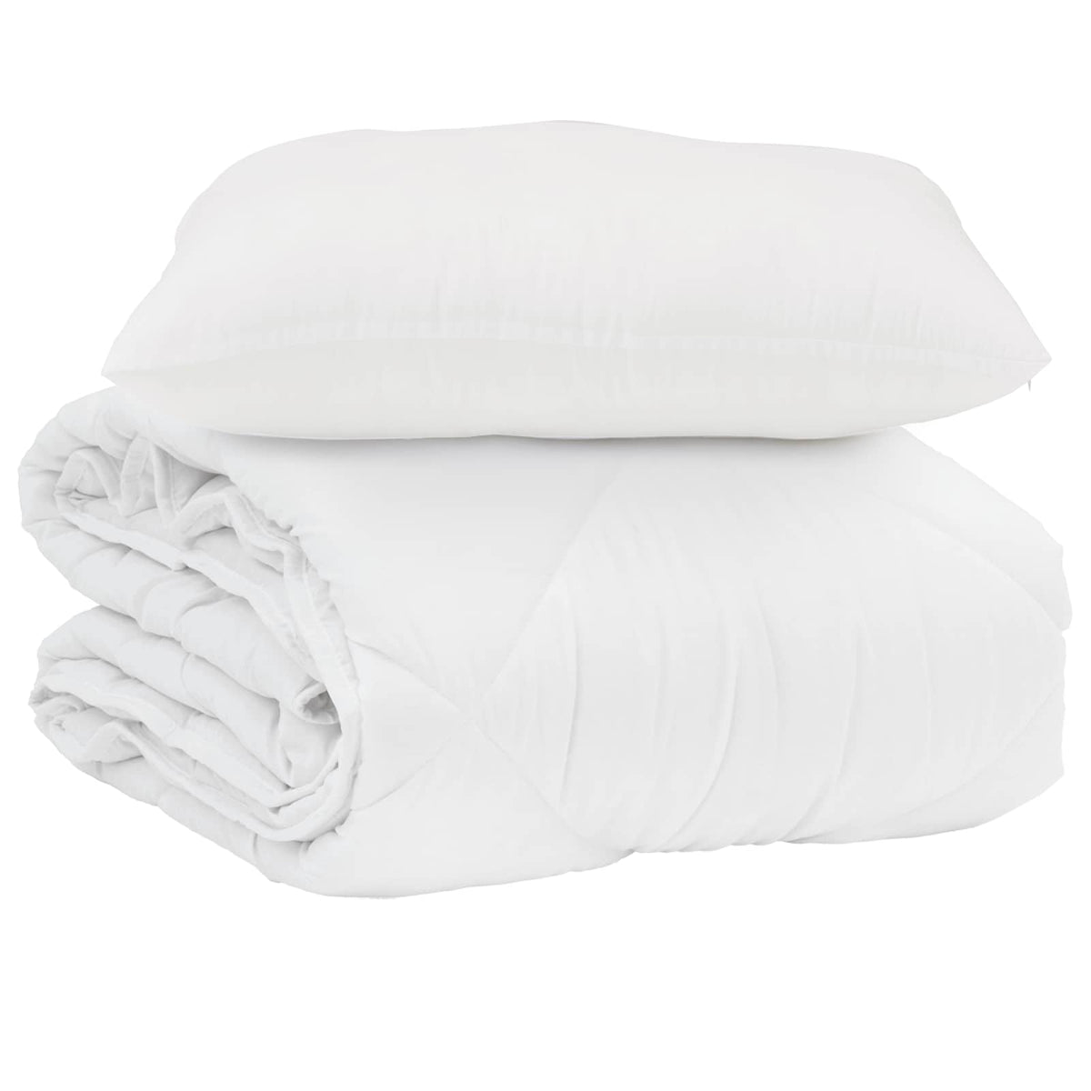 Vidaxl couette d'été avec oreiller 2 pcs microfibre blanche