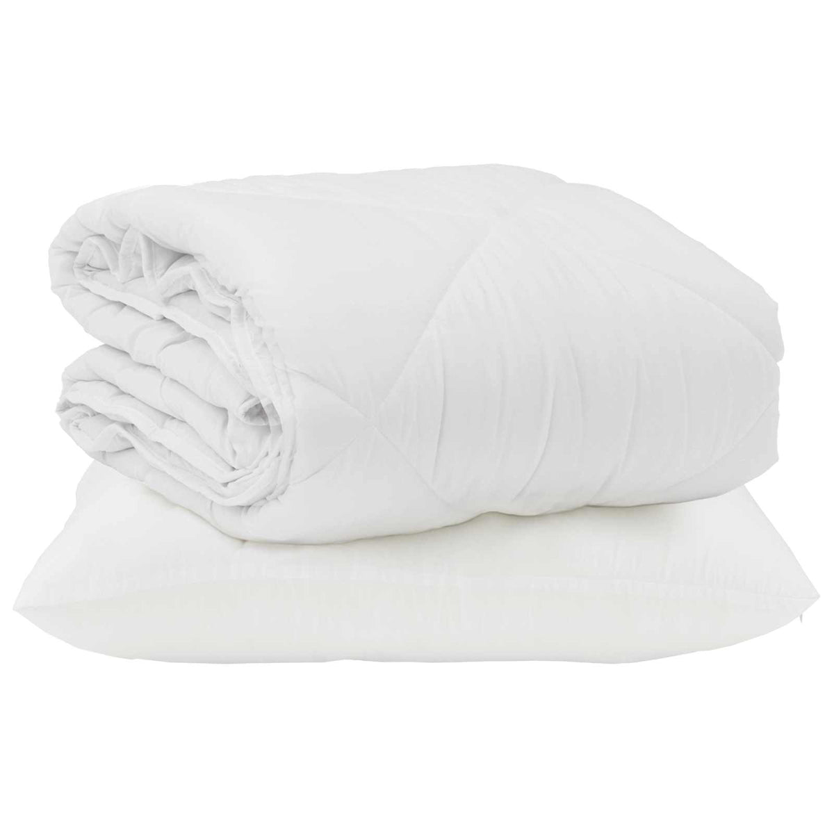 Vidaxl couette d'été avec oreiller 2 pcs microfibre blanche