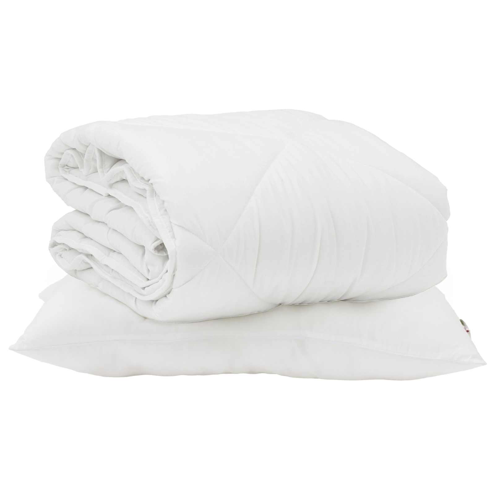 Vidaxl couette d'été avec oreiller 2 pcs microfibre blanche