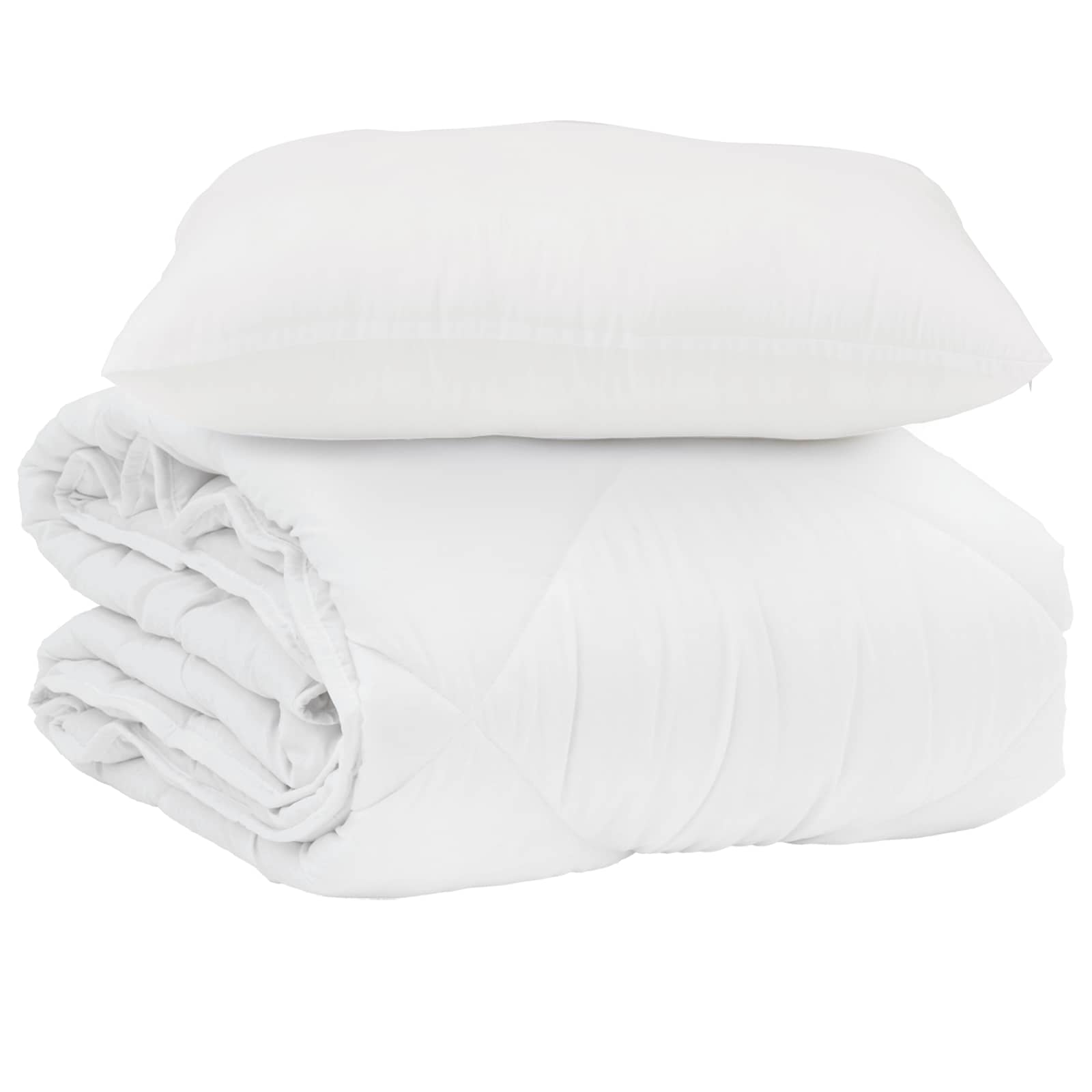 Vidaxl couette d'été avec oreiller 2 pcs microfibre blanche
