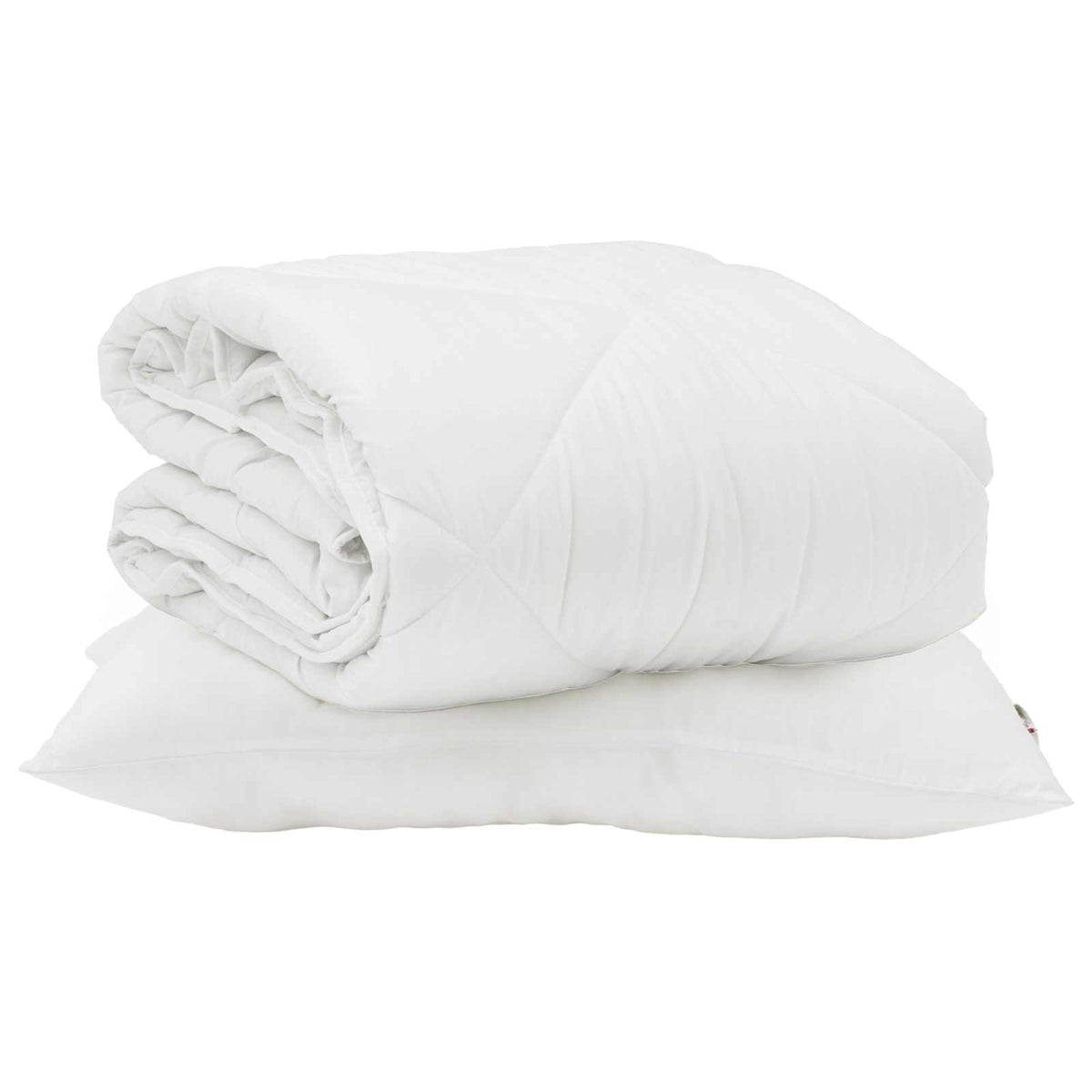 Vidaxl couette d'été avec oreiller 2 pcs microfibre blanche