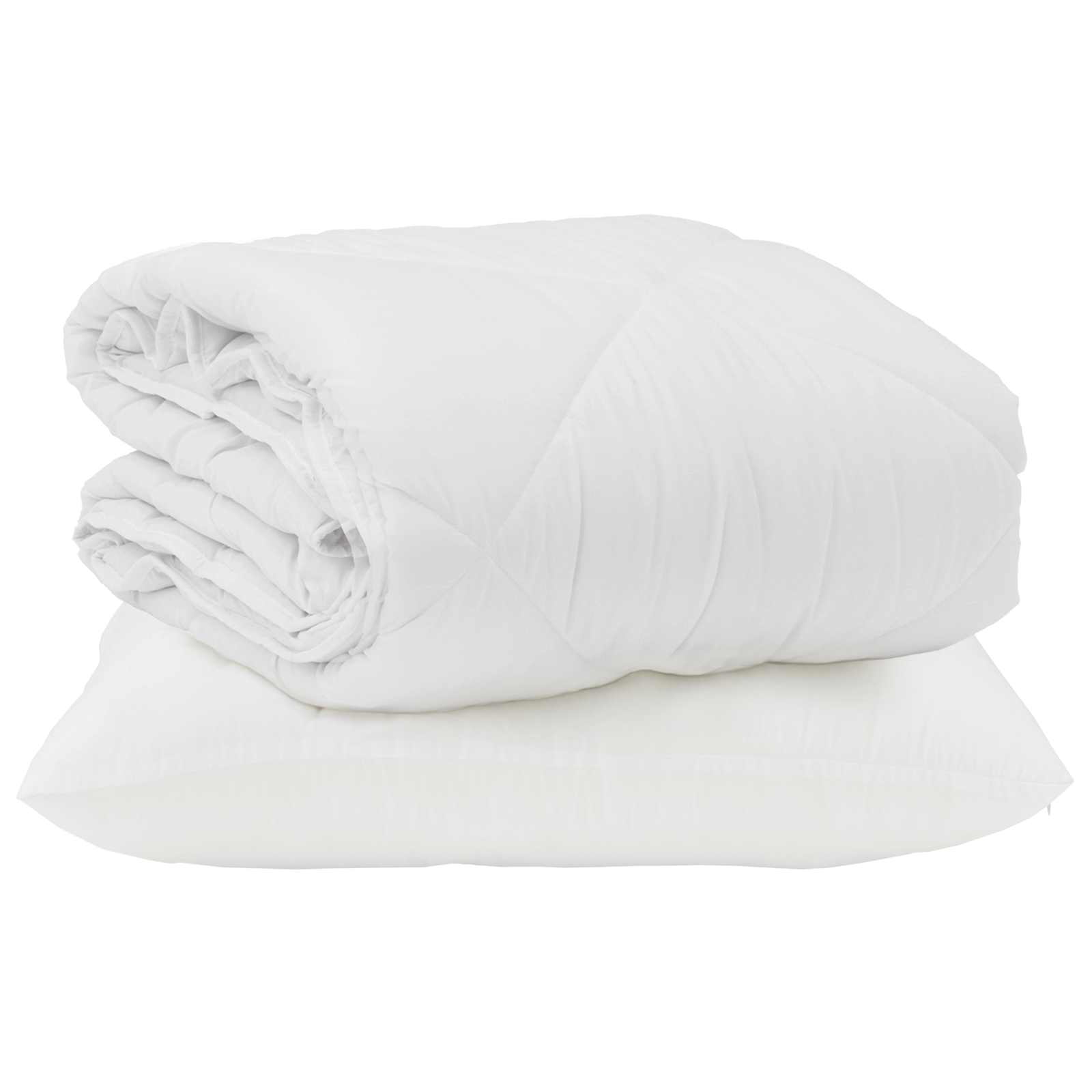 Vidaxl couette d'été avec oreiller 2 pcs microfibre blanche