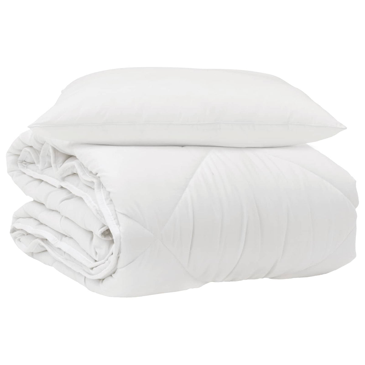 Vidaxxl la couette pour chaque saison avec oreiller 2 pcs microfibre blanche