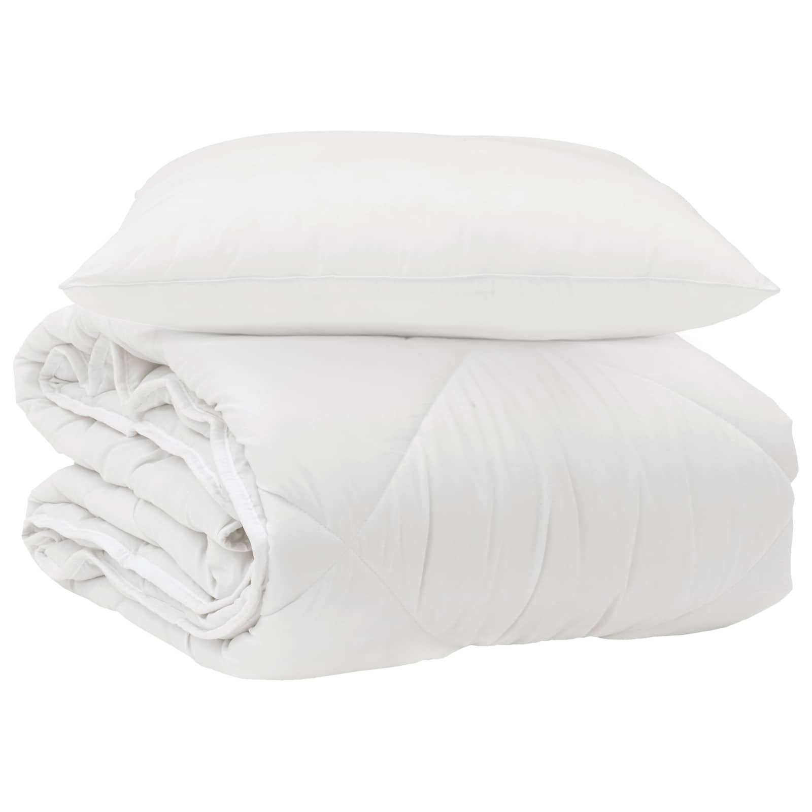 Vidaxxl la couette pour chaque saison avec oreiller 2 pcs microfibre blanche