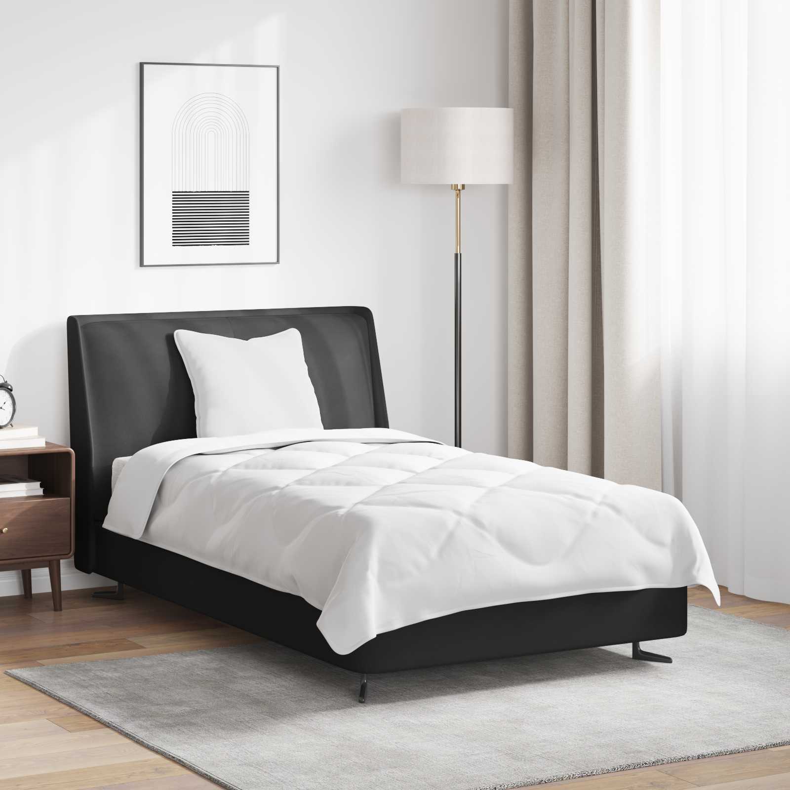 Vidaxxl la couette pour chaque saison avec oreiller 2 pcs microfibre blanche
