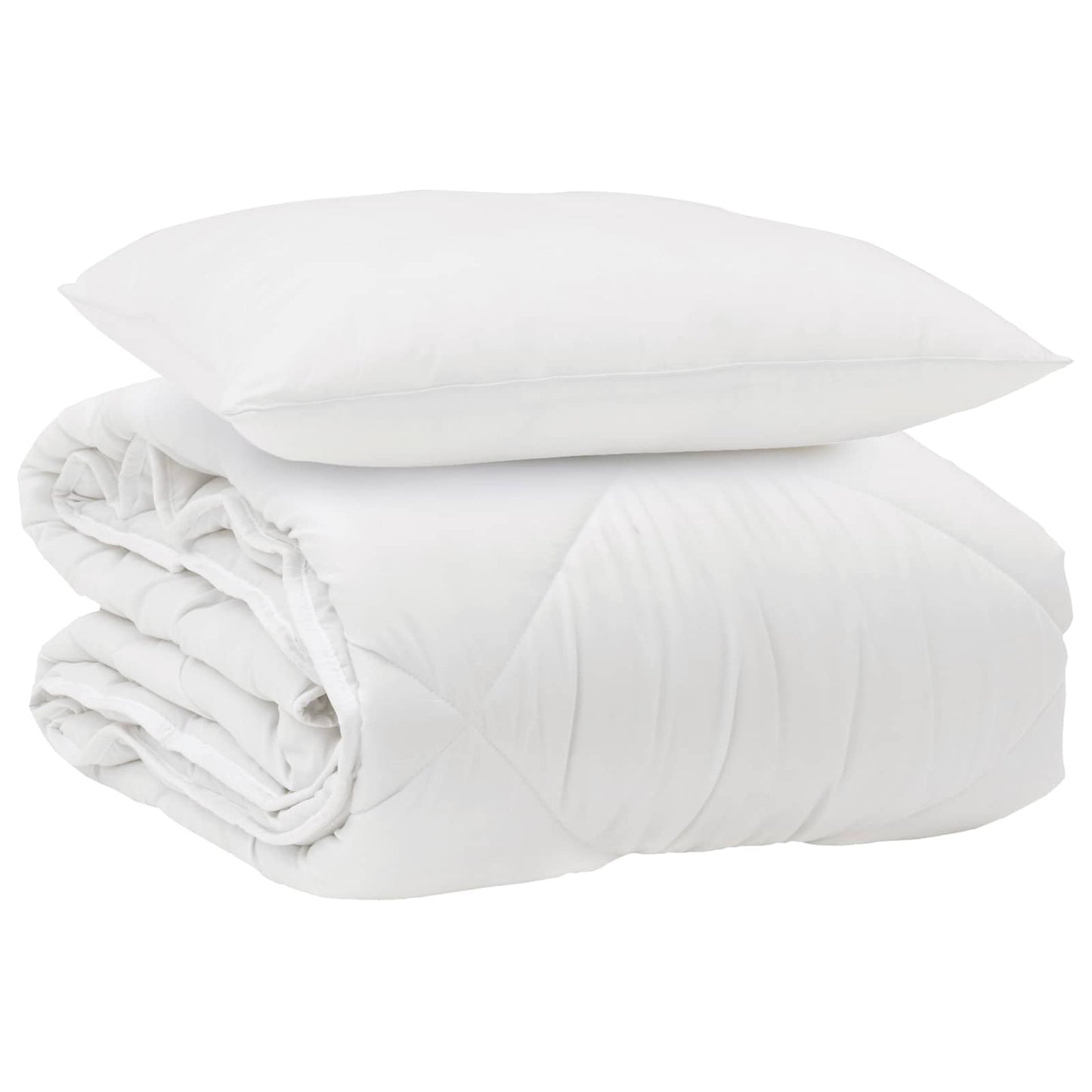 Vidaxxl la couette pour chaque saison avec oreiller 2 pcs microfibre blanche