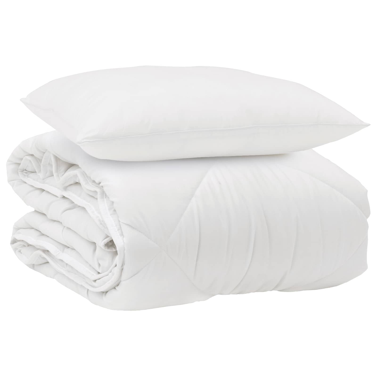 Vidaxxl la couette pour chaque saison avec oreiller 2 pcs microfibre blanche