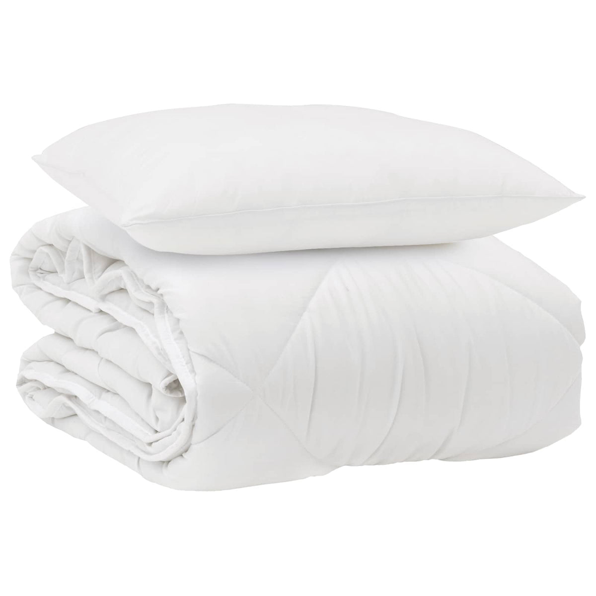 Vidaxxl la couette pour chaque saison avec oreiller 2 pcs microfibre blanche