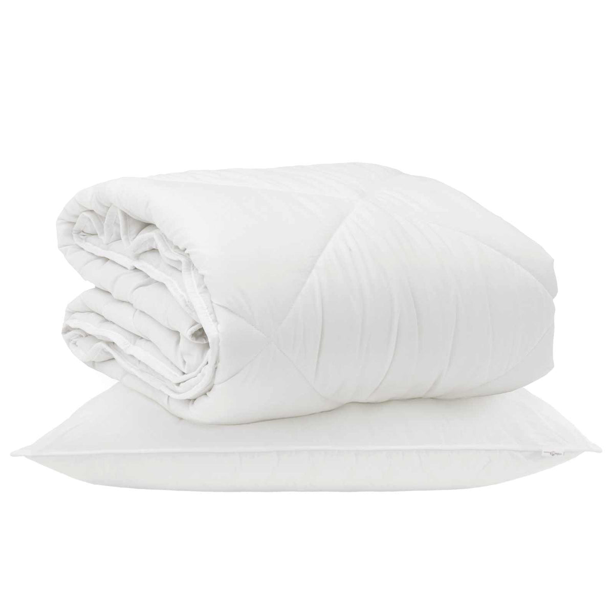 Vidaxxl la couette pour chaque saison avec oreiller 2 pcs microfibre blanche