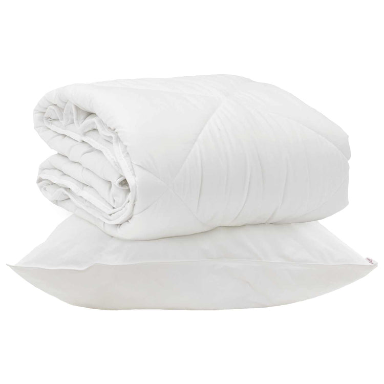 Vidaxxl la couette pour chaque saison avec oreiller 2 pcs microfibre blanche