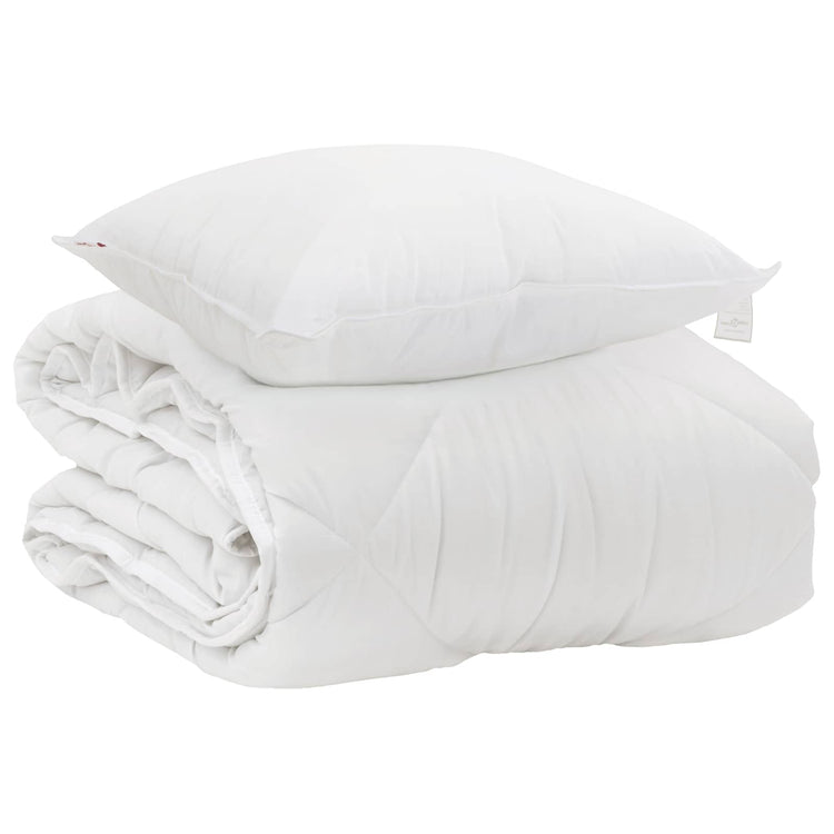 Vidaxxl la couette pour chaque saison avec oreiller 2 pcs microfibre blanche
