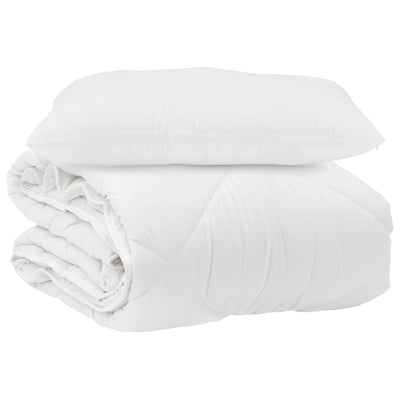Vidaxx couette avec oreiller 2 pcs microfibre blanche