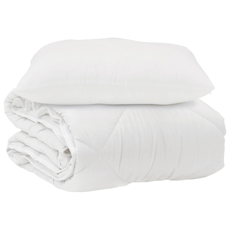 Vidaxx couette avec oreiller 2 pcs microfibre blanche