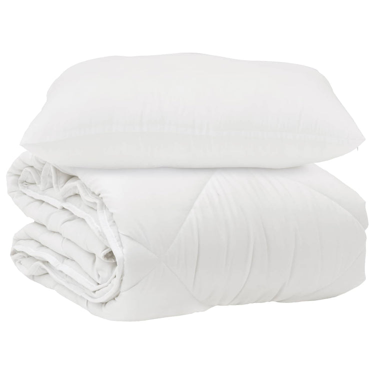Vidaxx couette avec oreiller 2 pcs microfibre blanche