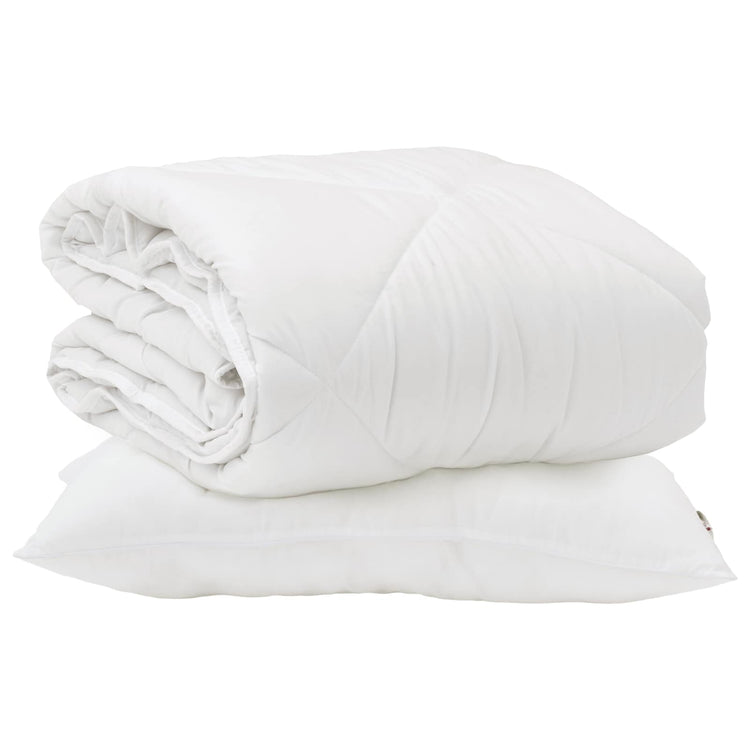 Vidaxx couette avec oreiller 2 pcs microfibre blanche