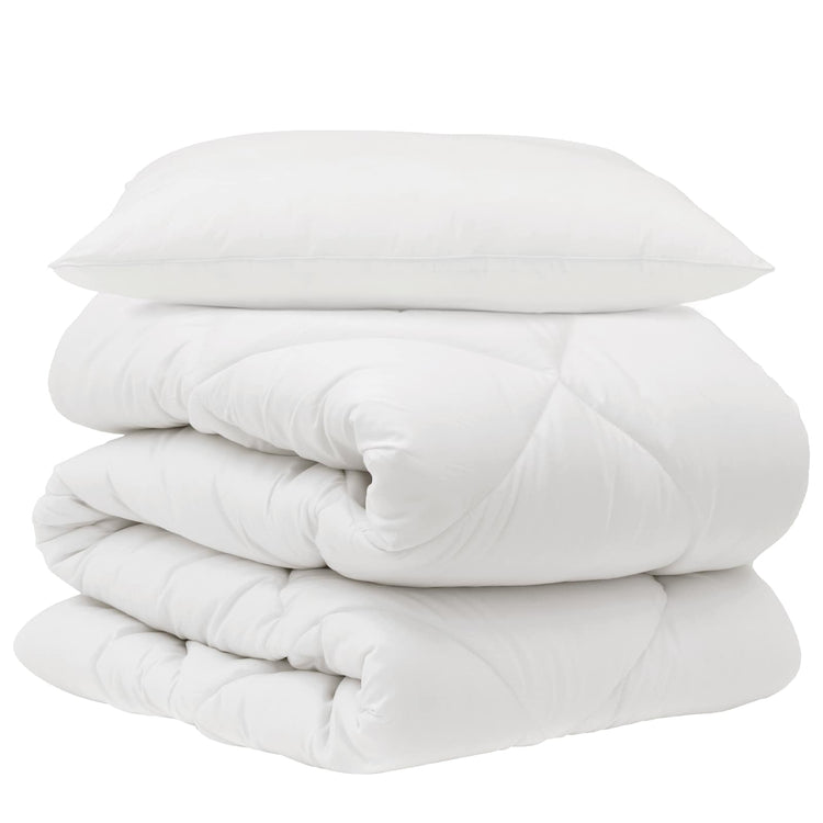 Vidaxx couette avec oreiller 2 pcs microfibre blanche