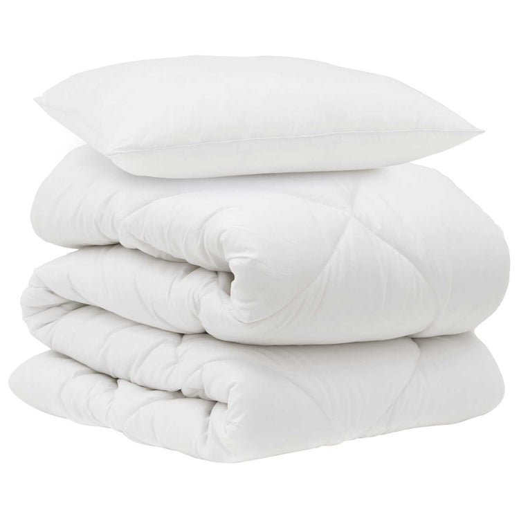 Vidaxx couette avec oreiller 2 pcs microfibre blanche