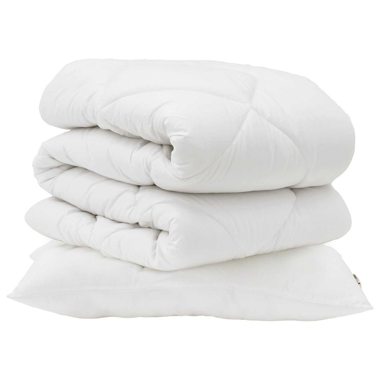 Vidaxx couette avec oreiller 2 pcs microfibre blanche