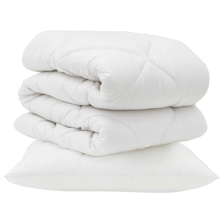Vidaxx couette avec oreiller 2 pcs microfibre blanche