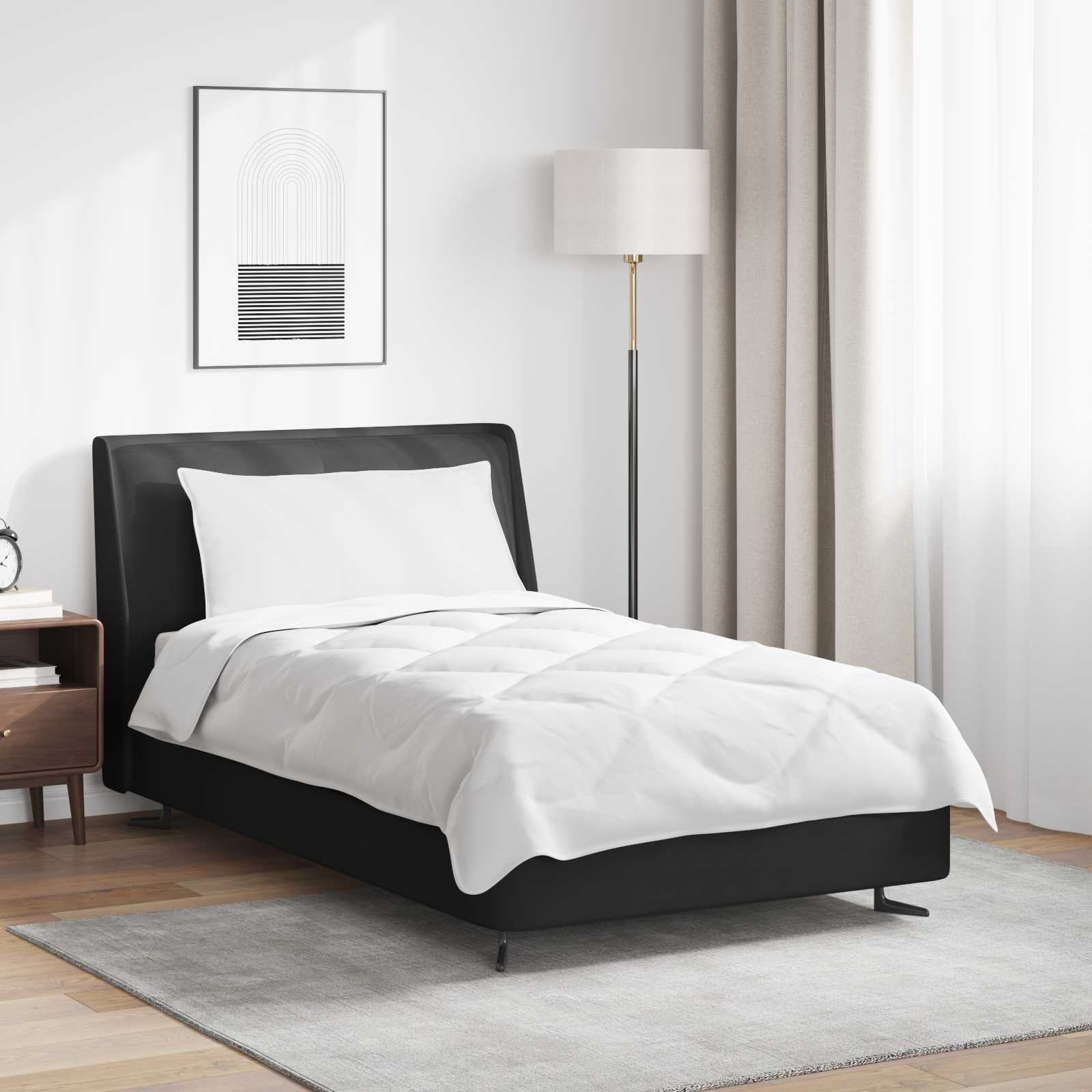 Vidaxx couette avec oreiller 2 pcs microfibre blanche