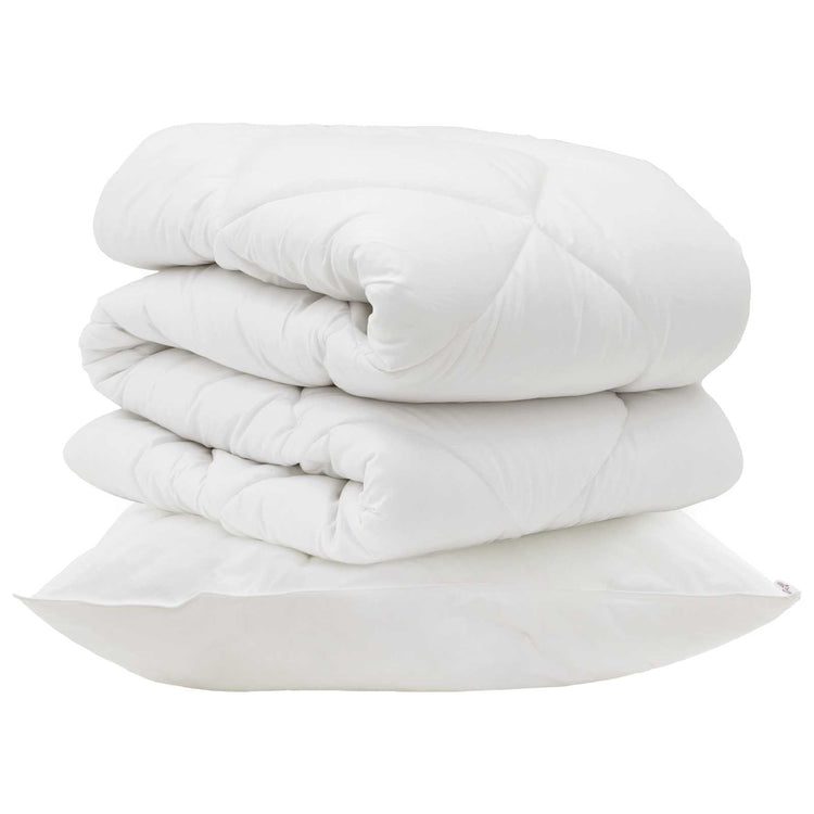 Vidaxx couette avec oreiller 2 pcs microfibre blanche