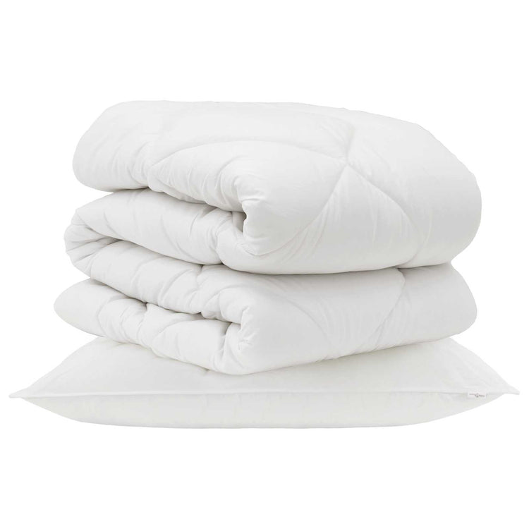 Vidaxx couette avec oreiller 2 pcs microfibre blanche