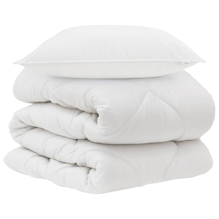 Vidaxx couette avec oreiller 2 pcs microfibre blanche