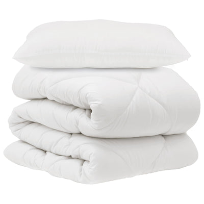 Vidaxx parure de couette avec oreiller 2 pcs microfibre blanche