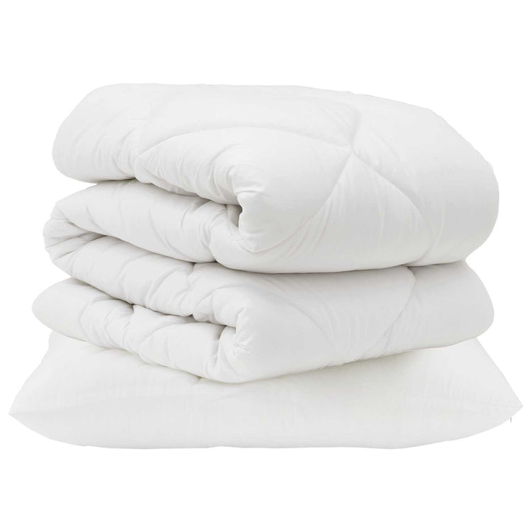 Vidaxx parure de couette avec oreiller 2 pcs microfibre blanche