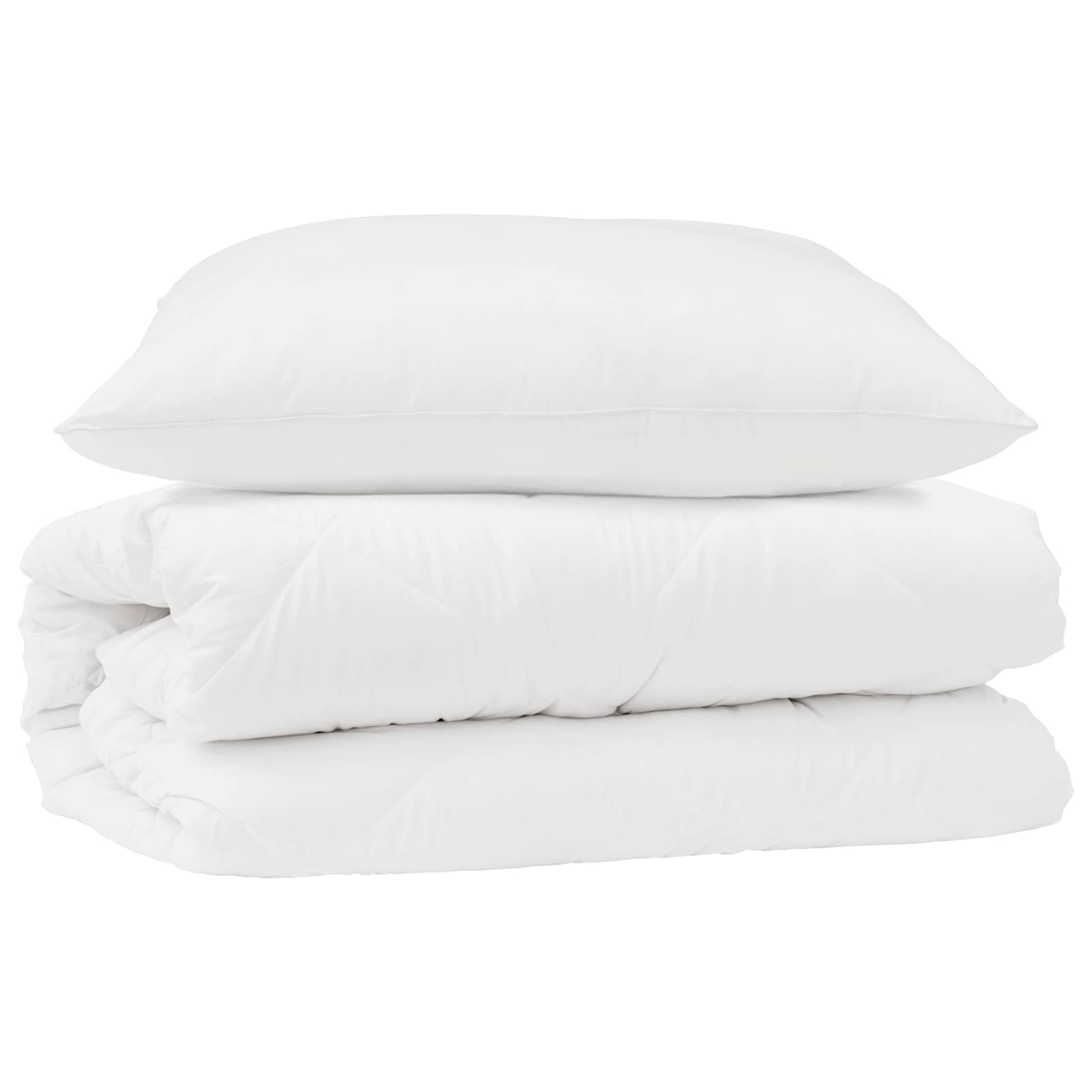 Vidaxl parure de couette avec oreiller 2 pcs microfibre blanche