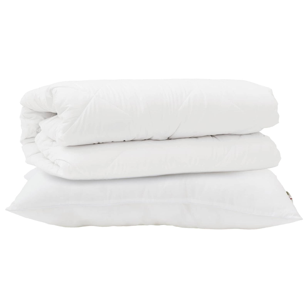 Vidaxl parure de couette avec oreiller 2 pcs microfibre blanche