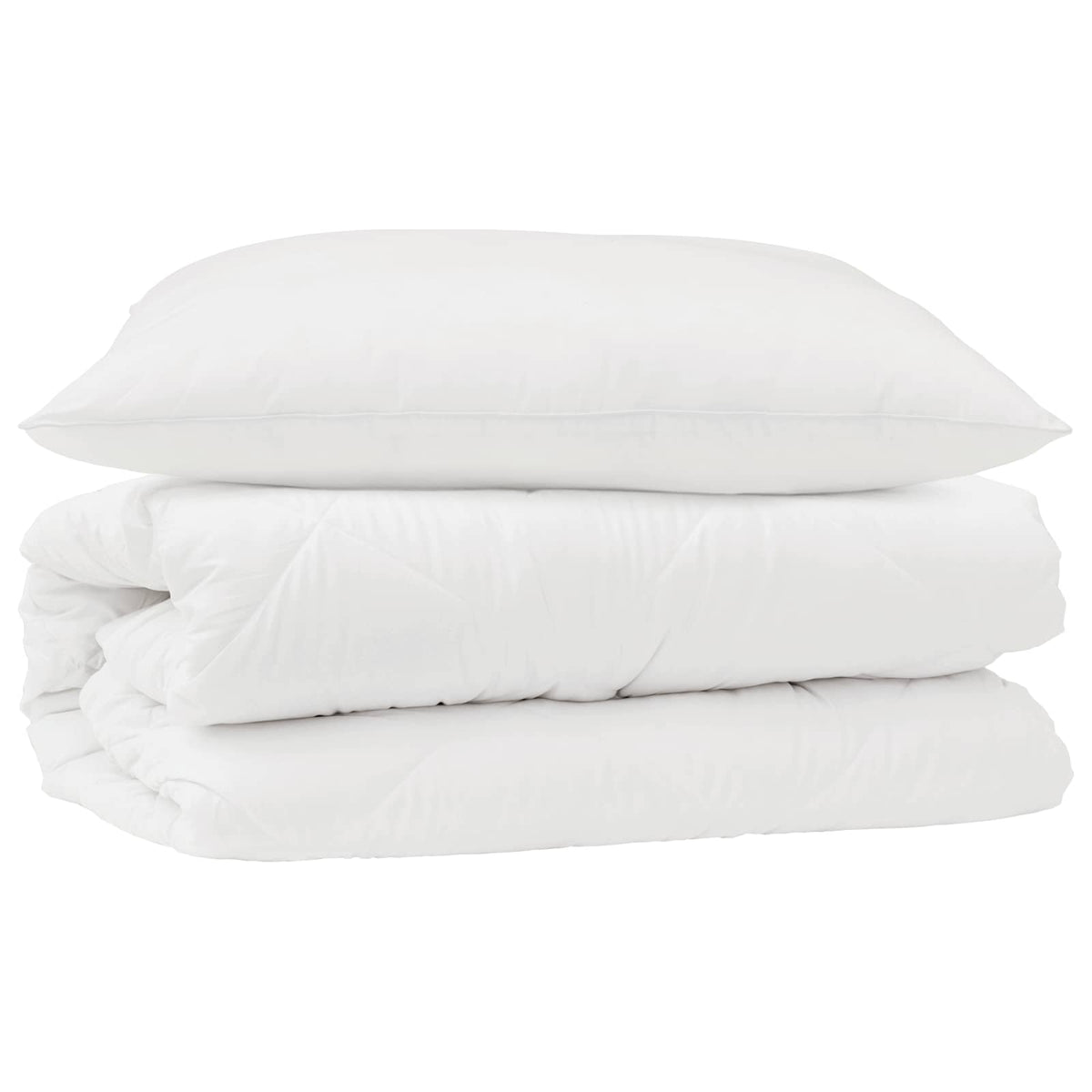 Vidaxl parure de couette avec oreiller 2 pcs microfibre blanche