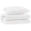 Vidaxl parure de couette avec oreiller 2 pcs microfibre blanche