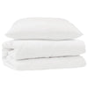 Vidaxl parure de couette avec oreiller 2 pcs microfibre blanche
