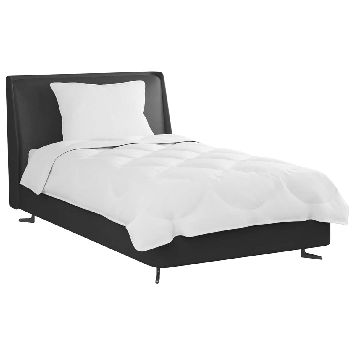 Vidaxl parure de couette avec oreiller 2 pcs microfibre blanche