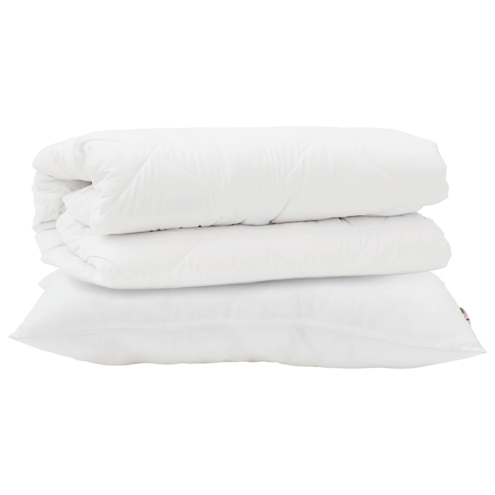 Vidaxl parure de couette avec oreiller 2 pcs microfibre blanche