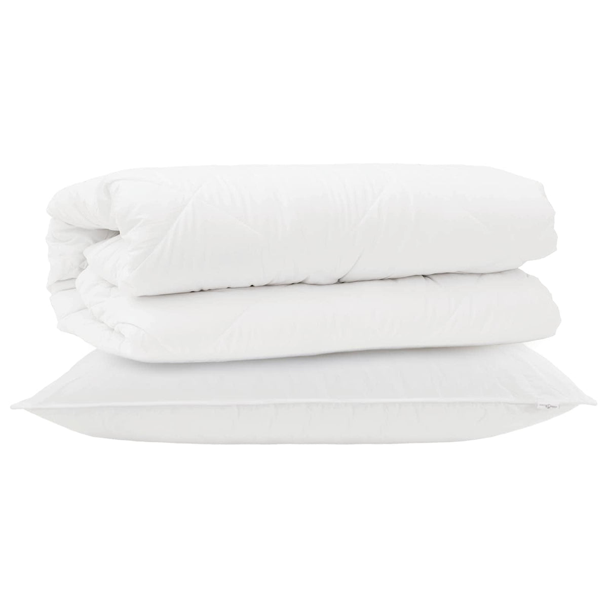 Vidaxl parure de couette avec oreiller 2 pcs microfibre blanche